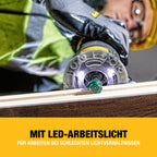 DEWALT 18V Akku-Kombifräse (einsetzbar als Ober- oder Kantenfräse, bürstenloser Motor, 6-8 mm Werkzeugaufnahme, max. Fräs-ø: 36 mm, Fräskorbhub: 55 mm, Lieferung ohne Akku & Ladegerät), DCW604NT-XJ