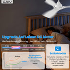 CJOY Deckenventilator mit Beleuchtung, 107 cm Deckenventilator mit Beleuchtung und Fernbedienung Leise, DC Umkehrbar, Speicher 3CCT, Dimmbar, 6 Geschwindigkeiten, Zeitschaltuhr Für Schlafzimmer