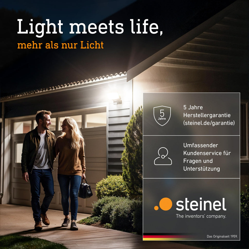 Steinel LED Strahler XLED Protect S Anthrazit, 180°/10 m Bewegungsmelder, Panorama Flutlicht, LED Panel voll schwenkbar, 14.3 W, IP54