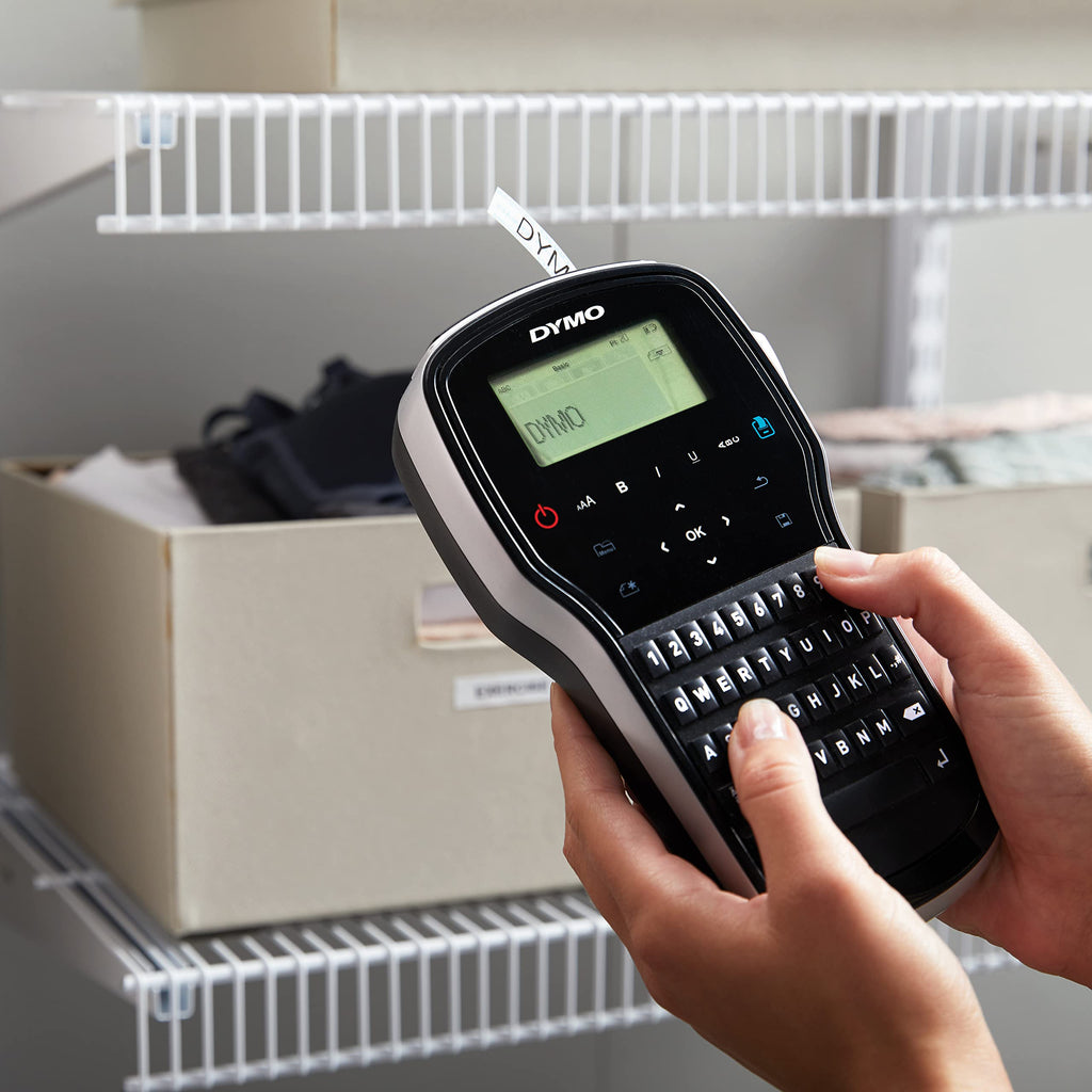 DYMO LabelManager 280 Tragbares Beschriftungsgerät im Koffer | Wiederaufladbares Etikettiergerät mit QWERTZ Tastatur | mit PC- oder Mac-Schnittstelle | für D1 Etiketten in 6, 9 und 12mm Breite