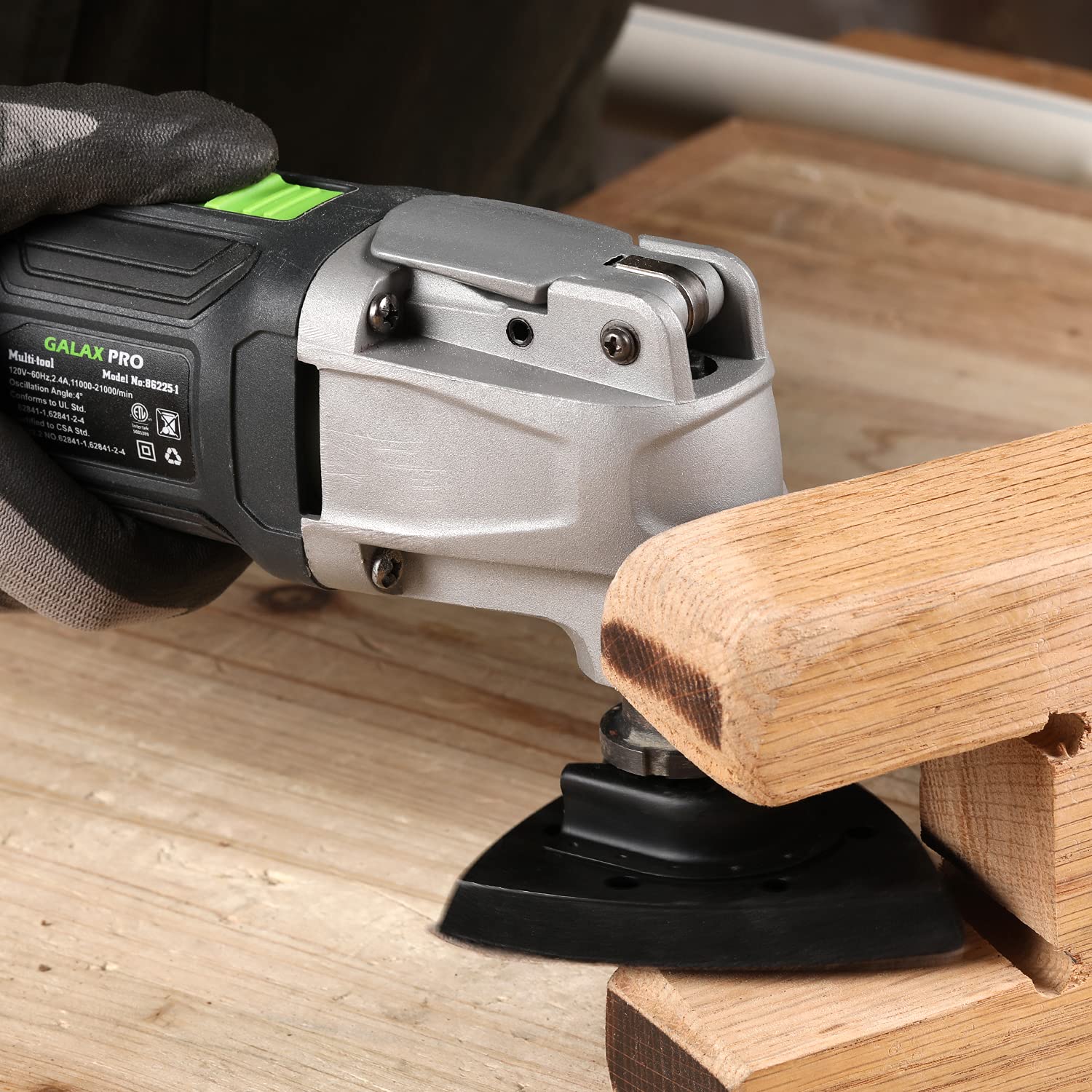 GALAX PRO Oszillierende Werkzeuge, 6 variable Geschwindigkeiten, 15000-22000RPM Multifunktionswerkzeug, 260W, 40-teilig, Zubehör mit Schnellspanner Multifunktionsklingen mit Tragetasche