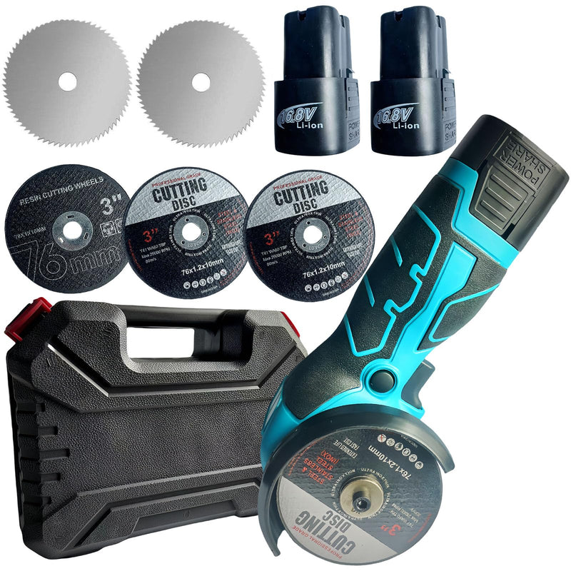 Mini Winkelschleifer,16.8V Akku Mini Flex 28000 rpm/76mm,Professional Mini Akku Winkelschleifer Set Geeignet zum Schneiden und Polieren