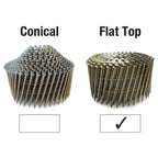 Tacwise 0964 Extra Verzinkte, Flache Coilnägel, Typ 2,8 / 64 mm, Diamantspitze, Ringschaft, 16° Geneigt, Drahtgebunden, Packung mit 4000 Stück