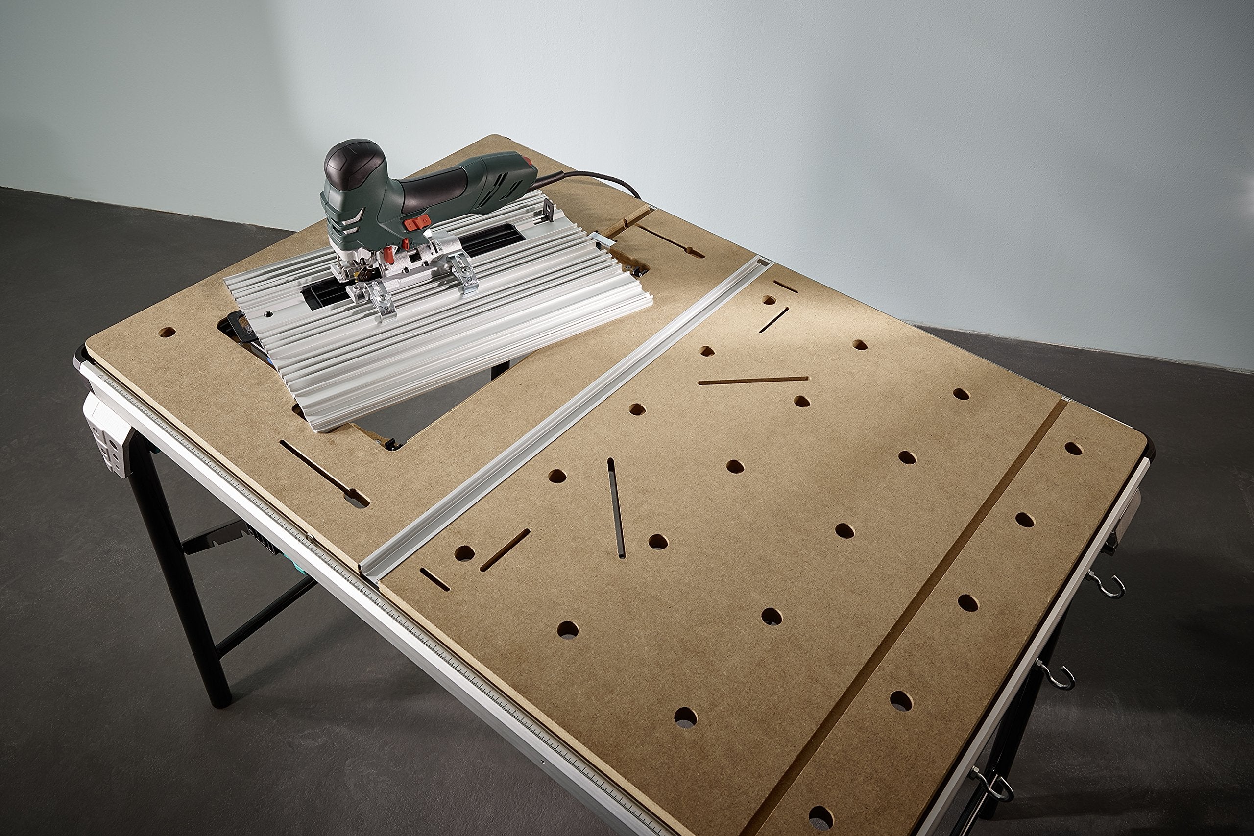 wolfcraft I Maschinenplatte für MASTER cut 2500 I 6898000 I separate Maschinenplatte aus Aluminium für den zeitsparenden Maschinenwechsel am MASTER cut 2500