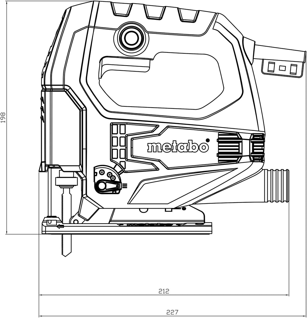 Metabo Stichsäge STEB 65 Quick – 601030500 – Präzises, materialgerechtes Sägen durch variable Hubzahl, Pendelhub und Metabo Quick für schnellen Sägeblattwechsel – 2,5 m Kabellänge