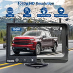 VASTEND Kabellos Rückfahrkamera Set HD 1080P 7'' Monitor & IP69 wasserdichte Backup Kamera Stabile Digitale Signale, 150° Weitwinkel-Rückfahrkamera Nachtsicht Set für Van, PKW, LKW, Wohnwagen(V01)