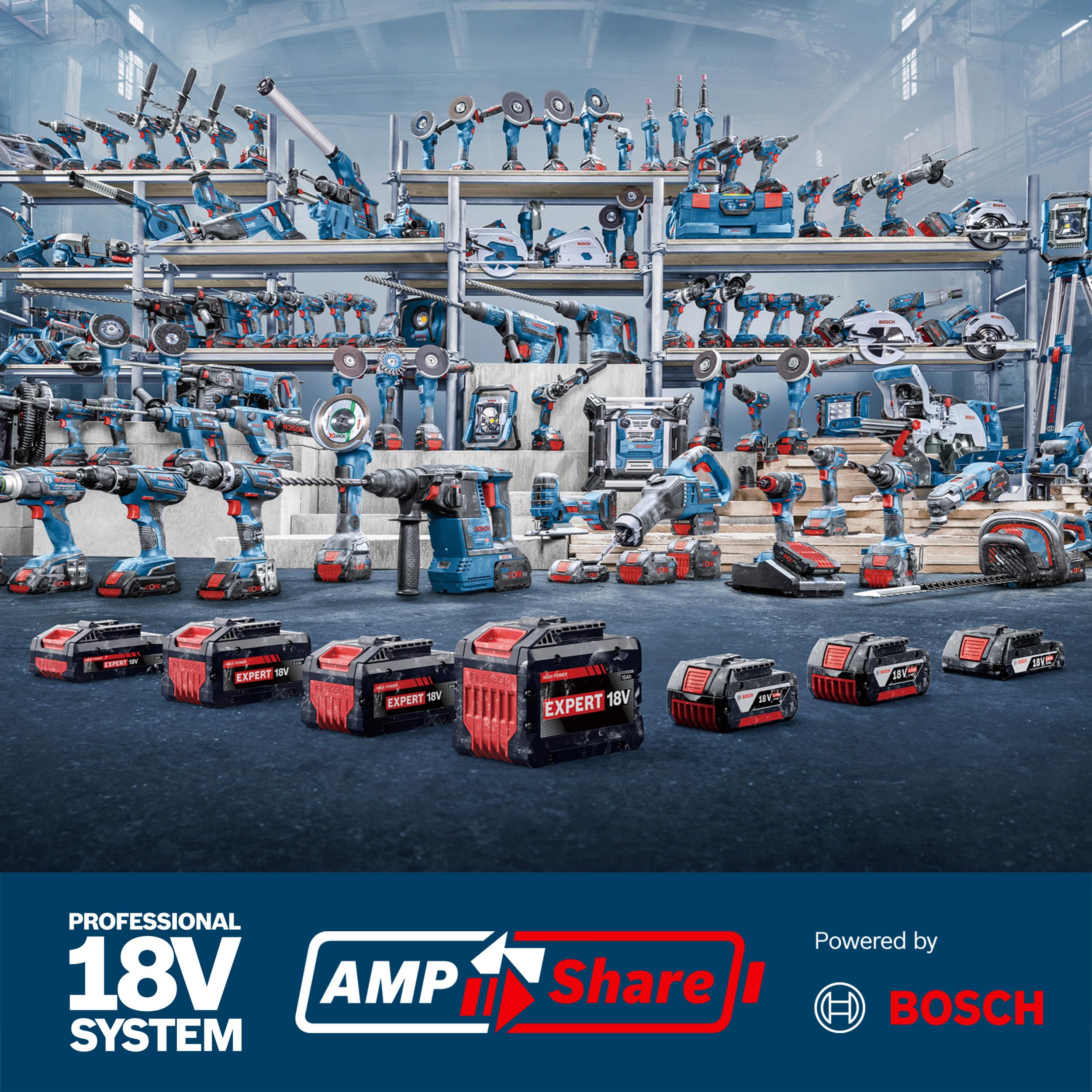 Bosch Professional 18V System Akku Baustellenradio GPB 18V-2 SC (Empfang über DAB+, Bluetooth, FM und AUX, inkl. 1x Netzteil, 1x AUX-Kabel, 1x 3V CR2032 Lithium-Knopfzellen-Batterie)