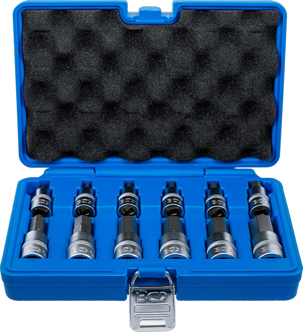 BGS 5052 | Bit-Einsatz-Satz | 12-tlg. | 12,5 mm (1/2") | Innensechskant 5 - 22 mm | CV-Stahl