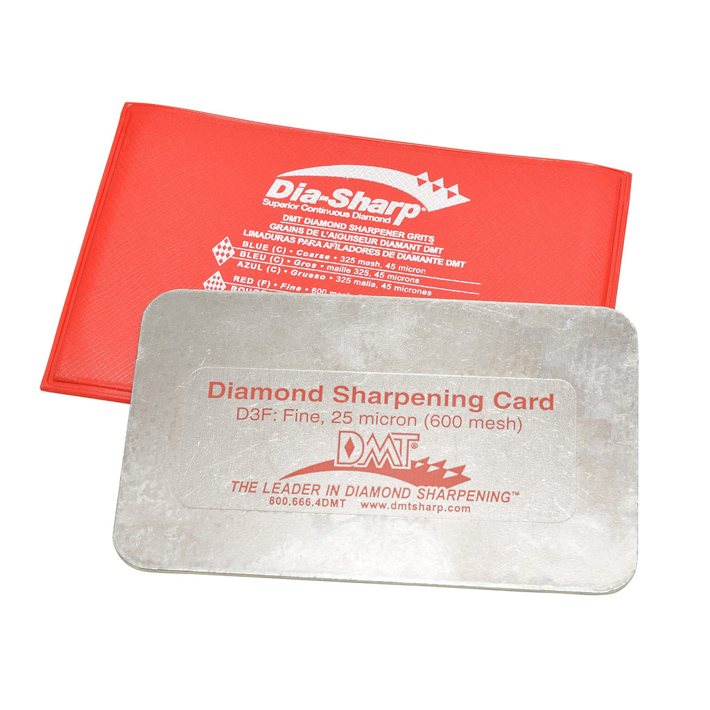 DMT Dia-Sharp® Diamant Taschenschleifstein im Kreditkartenformat Set Grob, Fein & Extrafein, Kompakter Wetzstein für Messer und Werkzeuge, Made in USA, D3EFC