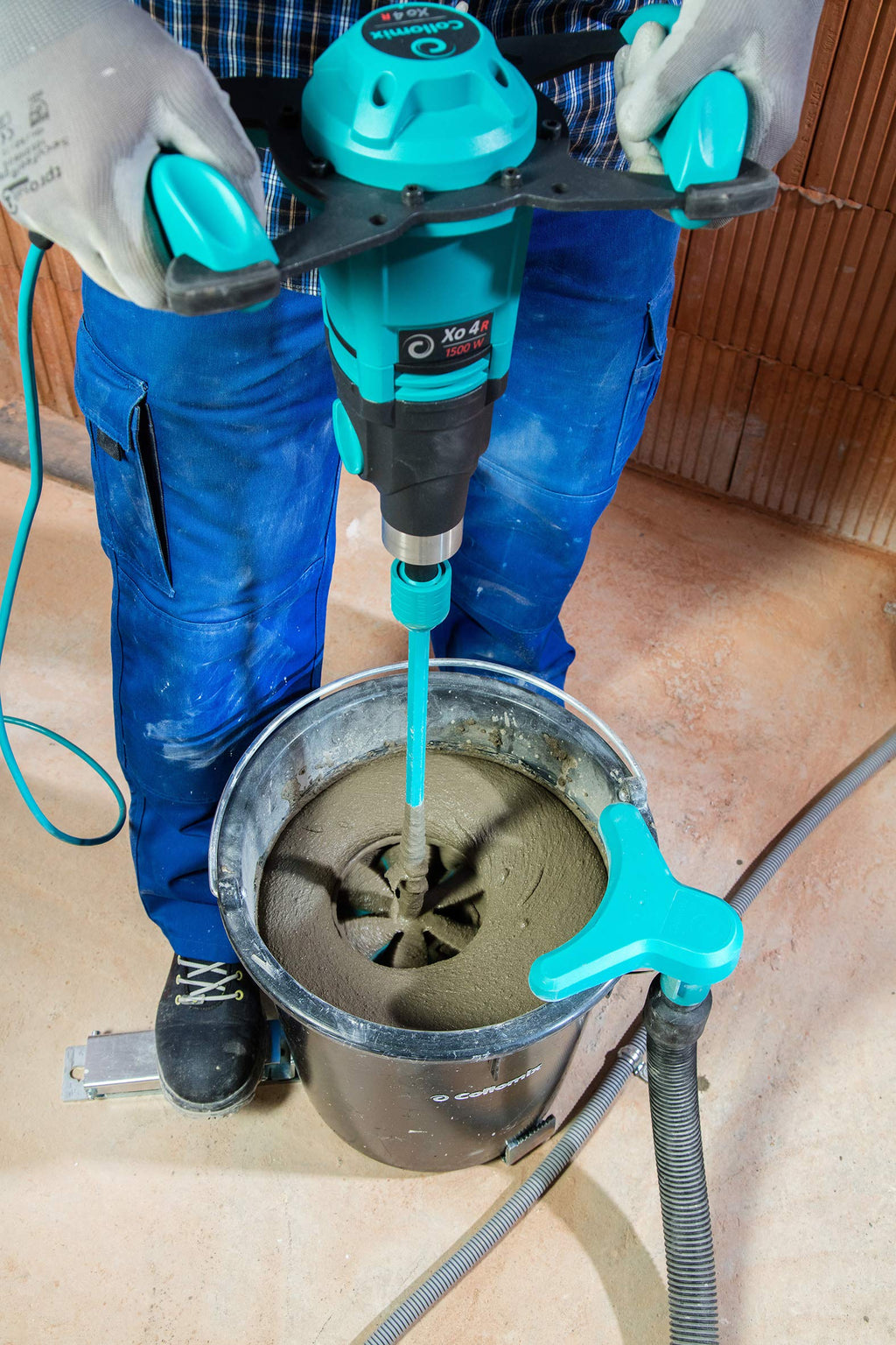 Collomix-Handrührwerk Xo4R HF+WK140 HF, 1500W, 6,2kg, Hexafix Anschluss, Rührer 140cm