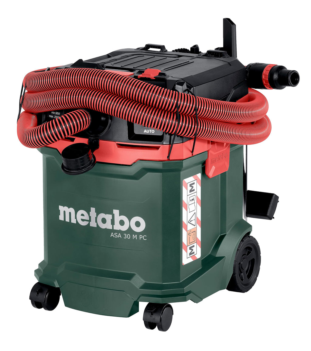 metabo ASA 30 M PC Allessauger – 602087000 – Nass-/Trockensauger mit integrierter Filterabreinigung – 8 m Kabellänge
