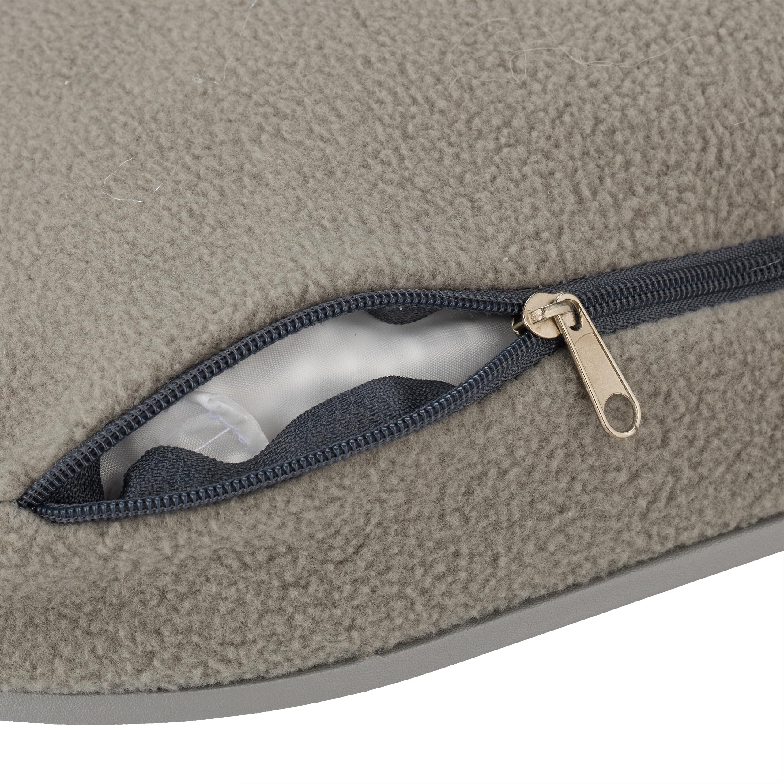 Relaxdays Laptopkissen, LED-Licht, tragbar, flacher Lapdesk, mit Getränkehalter, weiches kleines Schosstablett, grau