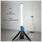 Ledino Hybrid LED Stehlampe 60W | 360° Baulampe mit 6.500 lm für Akku & Netzbetrieb | dimmbarer Arbeitsstrahler optimal als Arbeitsbeleuchtung inkl. Transportgriff | IP54 | Auch als Außenstrahler