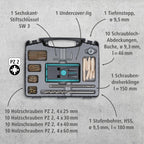 wolfcraft Undercover Jig Set - 4642000 – Bohrschablone und Zubehör für versteckte Holzverbindungen, unsichtbares Verschrauben im Möbelbau - Taschenlochbohrungen - Made in Europe