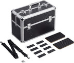 Meister Mehrzweckkoffer 450 x 320 x 225 mm - Extra viel Stauraum - Einteilbare Kleinteilfächer & Stehfach - Abschließbar - Inklusive 2 Schlüssel & Tragegurt / Kosmetikkoffer / 9095050, Beige