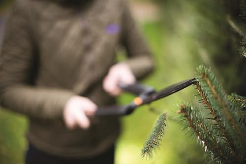 Fiskars SingleStep Heckenschere, Mit Wellenschliff, Hochwertige Stahl-Klingen, Länge 60 cm, Mattschwarz, HS22, 1001433