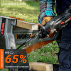 WORX WX516.9 NITRO Akku-Säbelsäge 20V - stark bürstenloser Motor - schneller Sägelblattwechsel - variable Schnittgeschwindigkeit - LED Licht - inkl. Holz- & Metallsägeblatt - ohne Akku & Ladegerät