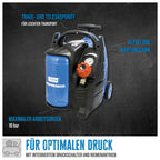 Güde Druckluft Kompressor Airpower 200/10/5 TY (10 bar, 1100 Watt, 5 l Kessel, 200 l/min Ansaugleistung, Manometer, Druckminderer, ölfrei, Trolley, inkl. Zubehör), 38 x 32 cm