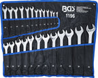 BGS 1196 | Maul-Ringschlüssel-Satz | 25-tlg. | SW 6 - 32 mm | inkl. Tetron-Rolltasche | Gabelringschlüssel