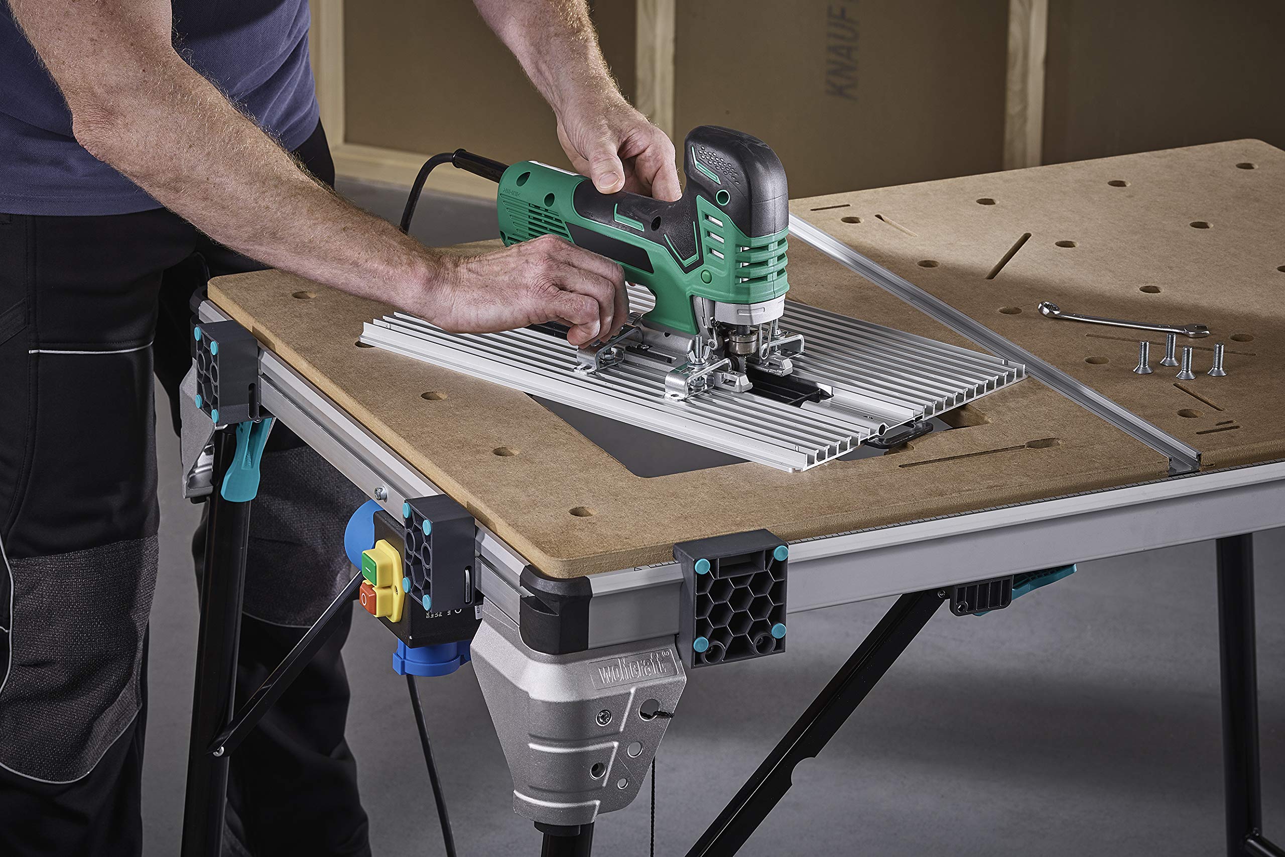 wolfcraft Maschinenplatte für MASTER cut 2200/2600 I 6899000 I Zusatzexemplar für schnellen Maschinenwechsel