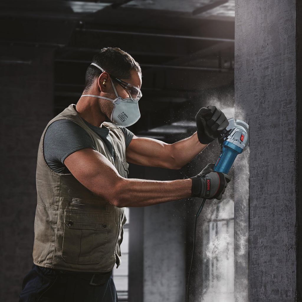 Bosch Professional Winkelschleifer GWS 9-125 S (Leistung 900 Watt, Leerlaufdrehzahl: 2800 – 11000 min-1, inkl. Aufnahmeflansch, Zweilochschlüssel, Spannmutter, Schutzhaube, Zusatzhandgriff)