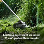 WORX WG084E.9 Akku-Sense 40V - Brushless Motor - 38 cm Trimmdurchmesser & 25,5 cm Messerdurchmesser - Zweihandgriff - Doppelfaden-System - leichtes & kompaktes Design - ohne Akku & Ladegerät