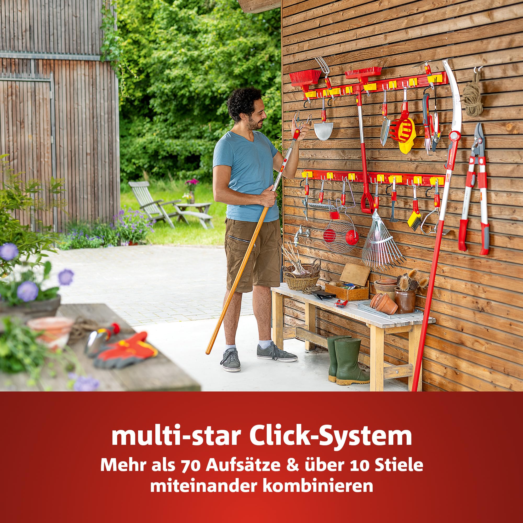 WOLF-Garten multi-star Amboss Profi Baumschere RC-VM (für Äste bis 40mm Ø, ideal für abgestorbenes & hartes Holz, passend für multi-star-System) 71ACA005650