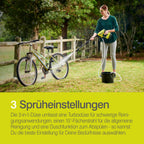 RYOBI 18 V ONE+ Akku-Mitteldruckreiniger RY18PW22A-0, 3in1 Düse, Turbodüse, 15°-Fächerstrahl für die allgemeine Reinigung, ohne Akku & Ladegerät