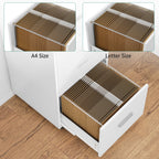 YITAHOME Rollcontainer mit 4 Schubladen, Mobiler Aktenschrank mit Rädern, Bürocontainer Schubladenschrank Rollschrank Rollwagen, Schubladenkommode für Zuhause Büro, Hängeregisterschrank (Weiß)