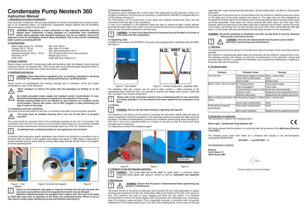 Kondensatpumpe Neotech 360 Heizung Kondensat Pumpe Kondenswasser