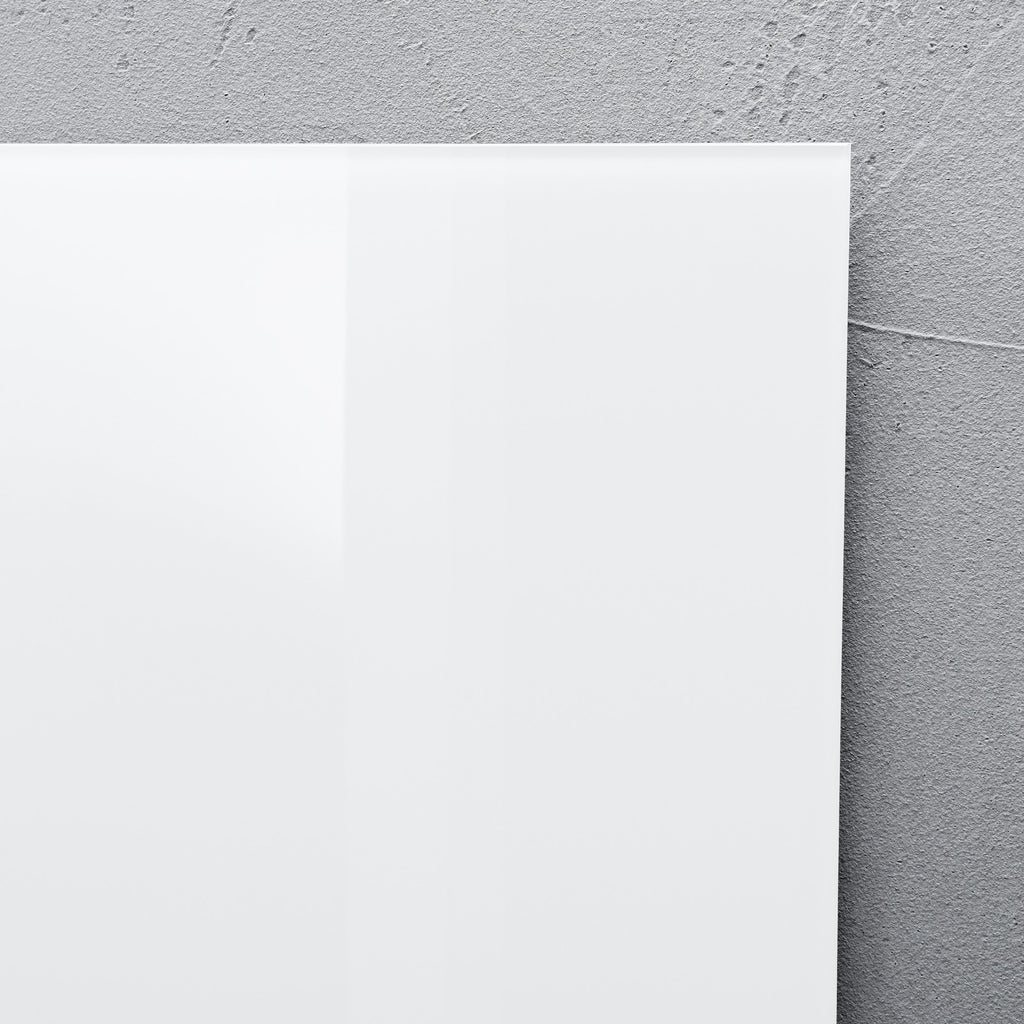 SIGEL GL131 Premium Glas-Magnettafel 78 x 48 cm super-weiß hochglänzend, SGS geprüft, einfache Montage, incl. 3 starke Magnete, für Büro, Schule & Wohnung, Artverum