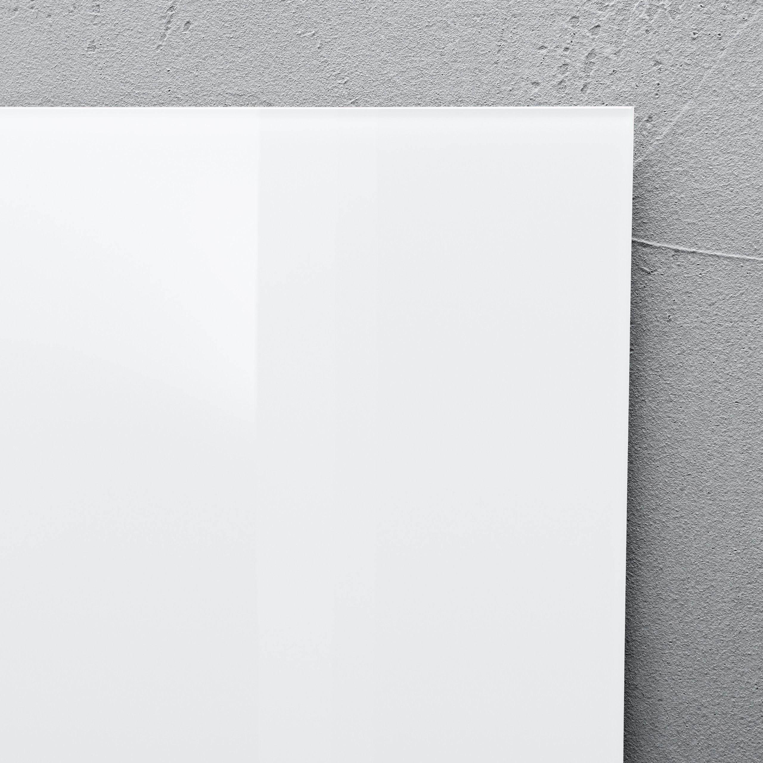 SIGEL GL131 Premium Glas-Magnettafel 78 x 48 cm super-weiß hochglänzend, SGS geprüft, einfache Montage, incl. 3 starke Magnete, für Büro, Schule & Wohnung, Artverum