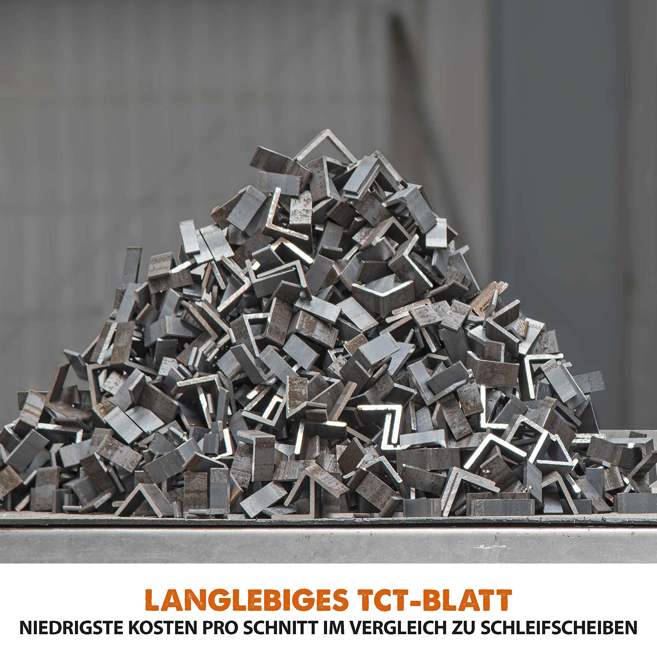 Evolution R355CPS Kappsäge Kapp-Zug-Gehrungssäge 2200 W | inkl. Ø 355 mm HM-Sägeblatt Multi-Material-Schneiden Holz, Aluminium, Stahl, Kunststoff | Schnittleistung von 120 x 120 mm | 0-45˚ Gehrung