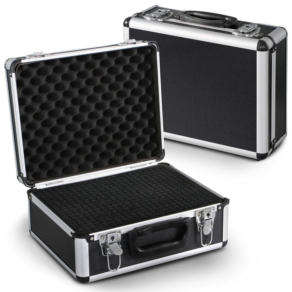 PeakTech Universalkoffer P 7300 – abschließbarer Universal-Transportkoffer mit Würfelschaumstoff – tragbarer Fotokoffer – robuster Koffer mit Schutz vor Regen und Staub – M (320 x 250 x 150 mm)