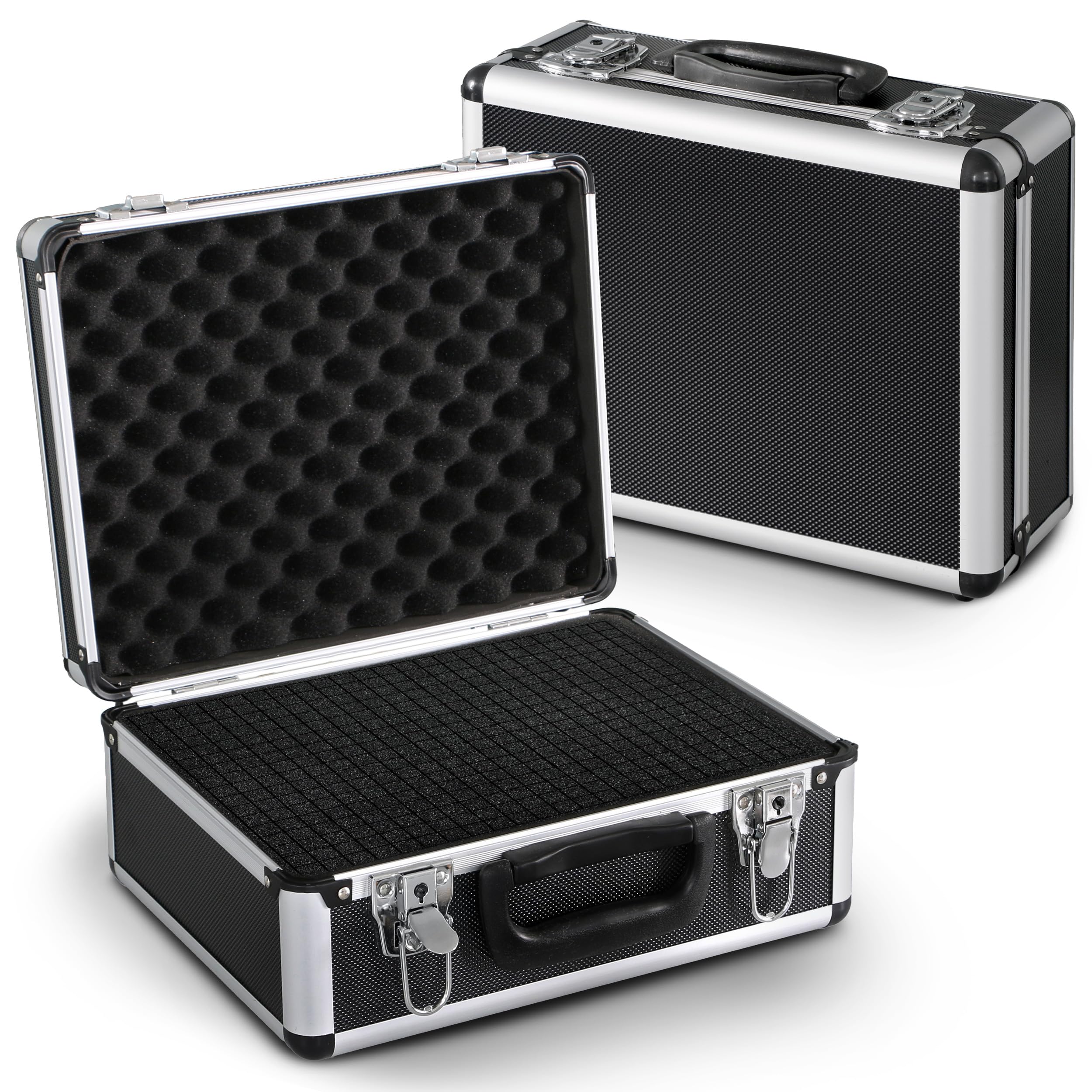 PeakTech Universalkoffer P 7300 – abschließbarer Universal-Transportkoffer mit Würfelschaumstoff – tragbarer Fotokoffer – robuster Koffer mit Schutz vor Regen und Staub – M (320 x 250 x 150 mm)