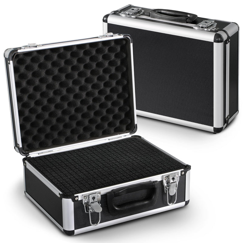 PeakTech Universalkoffer P 7300 – abschließbarer Universal-Transportkoffer mit Würfelschaumstoff – tragbarer Fotokoffer – robuster Koffer mit Schutz vor Regen und Staub – M (320 x 250 x 150 mm)