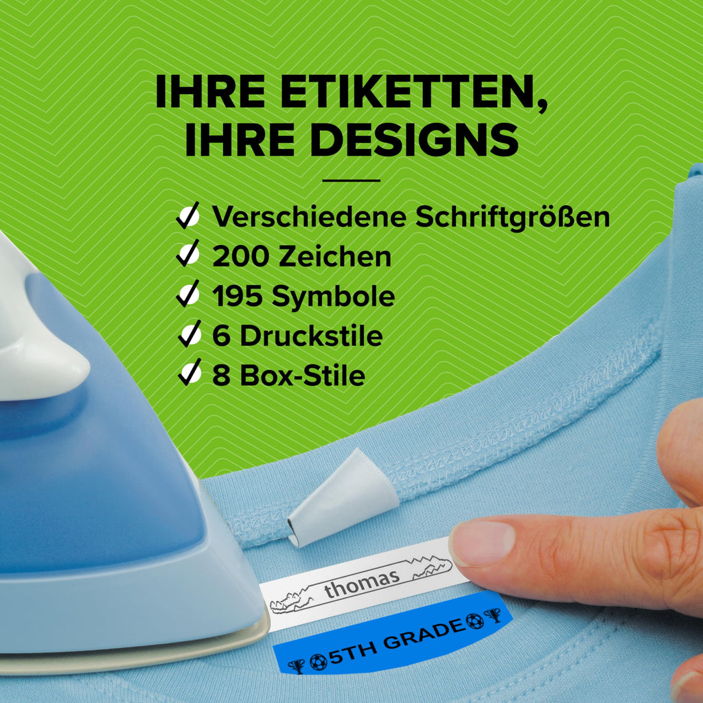 YMO LetraTag LT-100T Beschriftungsgerät | Tragbares Etikettiergerät mit QWERTZ Tastatur | silber | Ideal fürs Büro oder zu Hause