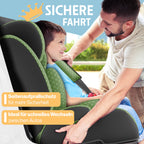KIDIZ® Autokindersitz Triangle Premium Kindersitz mit Isofix Kinderautositz | Autositz Sitzschale | 9 kg - 36 kg 1-12 Jahre | Gruppe 1/2/3 | universal | zugelassen nach ECE R129/03