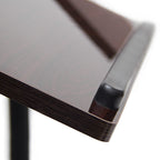 Relaxdays Laptoptisch höhenverstellbar, Laptopständer Holz, mit Rollen, drehbar, HxBxT: 95 x 60 x 40,5 cm, schwarz