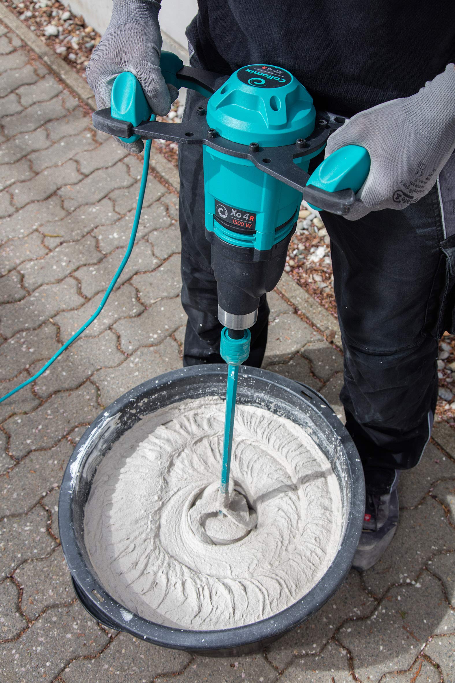 Collomix-Handrührwerk Xo4R HF+WK140 HF, 1500W, 6,2kg, Hexafix Anschluss, Rührer 140cm