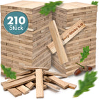 Easy-Sticks 3.0 Eiche – 210 Stück – Bastelholz OHNE Klebeband – Hölzchen für DIY Projekte und Deko – Hölzer zum Bauen und Verkleiden