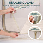 Tutti Bambini Laufstall Baby Faltbar - Baby Playpen mit 360°-Netzwänden, Schnellklappmechanismus, Reißverschlusstür, Bodenmatte & Tragetasche, 135 x 135 x 75 cm (Ecru)