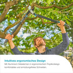 Gardena Astschere EnergyCut Pro L, Bypass-Astschere für grünes, frisches Holz, 50 mm Schnittdurchmesser, präzisionsgeschliffene Klingen, leichtes Design, ergonomische Griffe (12051-88)