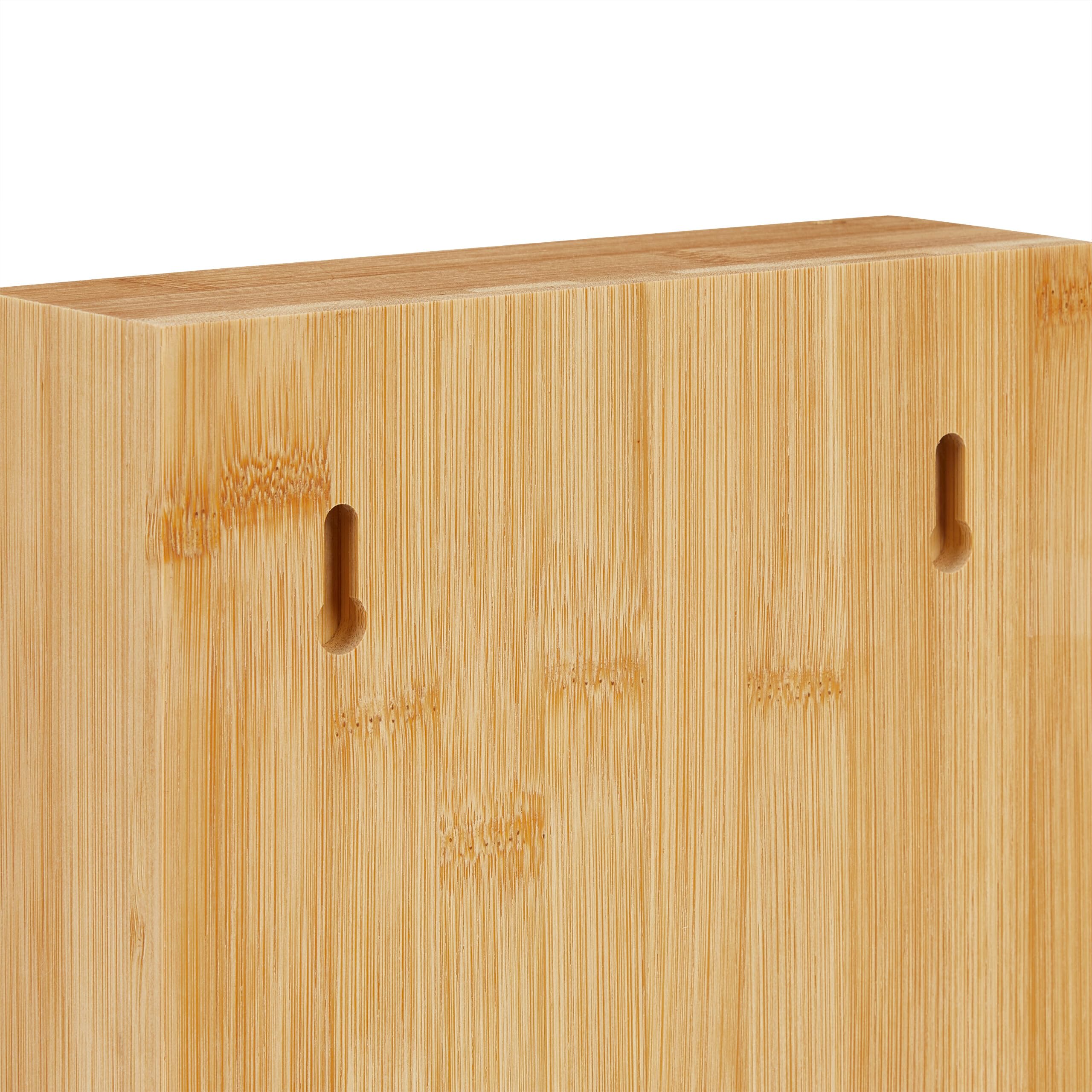 Relaxdays Schlüsselkasten, Bambus, 8 Haken, HxBxT: 27 x 19 x 7,5 cm, Schlüsselaufbewahrung Flur, Schlüsselschrank, Natur