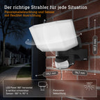 Steinel LED Strahler XLED Protect S Anthrazit, 180°/10 m Bewegungsmelder, Panorama Flutlicht, LED Panel voll schwenkbar, 14.3 W, IP54