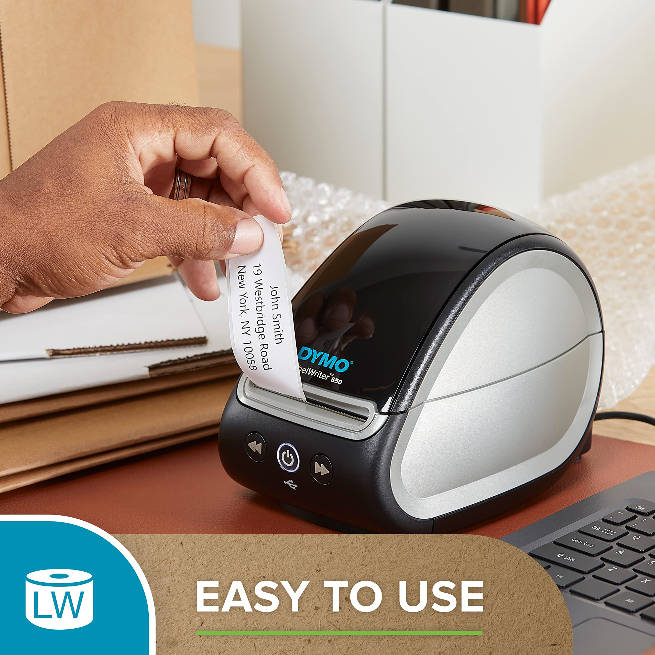DYMO Original LabelWriter Hochleistungs-Etiketten | 32 mm x 57 mm | weißes Kunststoff-Etikett | Rolle mit 800 Etiketten | für LabelWriter-Beschriftungsgerät