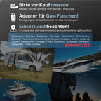Drehmeister Euronozzle LPG Adapter – Gasflaschen Adapter W21,8x1/14 LH – 95mm – Autogas Tankadapter für Spanien & Portugal – Messing, hochwertig verarbeitet