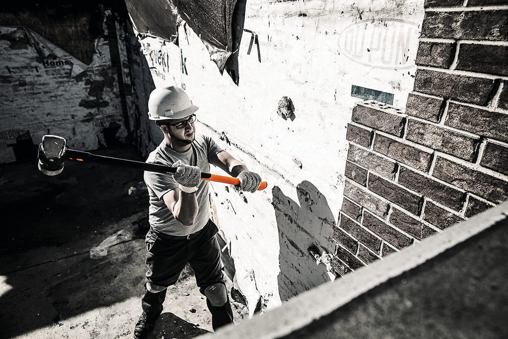 Fiskars Vorschlaghammer IsoCore XL zum Eintreiben von Holzpfählen oder Abbrucharbeiten, Länge: 92 cm, Gewicht: 5,67 kg, Schwarz/Orange, 1020164