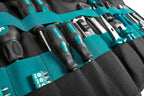 Makita E-15506 Werkzeug-Wickeltasche, klein und praktisch verstaubar, mit Tragegriff, Platz für eine Vielzahl von Handwerkzeugen, mit Schnellverschlussclipsen, Polyester, 350 x 45 x 195 mm (LxBxH)
