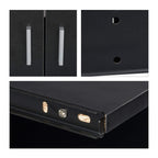 Relaxdays Rollcontainer Büro, mit 2 Fächern & Tastaturauszug, Druckertisch mit Rollen, HxBxT: 74 x 60 x 48 cm, schwarz